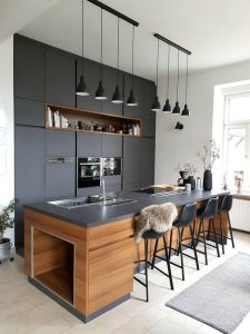 cocinas integrales moderno negro